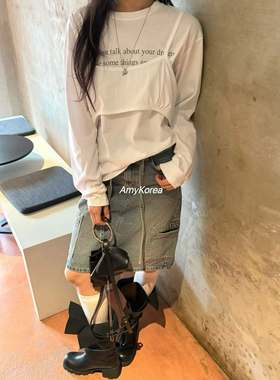 Special Amy韩代 26早春 东大门 洋气字母长袖t +吊带背心两件套