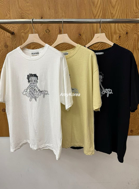 project view Amy韩代 26早春 东大门 纯色贝蒂卡通 圆领 短袖t恤