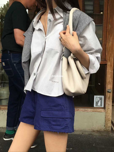 东大门 BREATHE 26早春 口袋 休闲短裤 工装 Amy韩代 洋气纯色