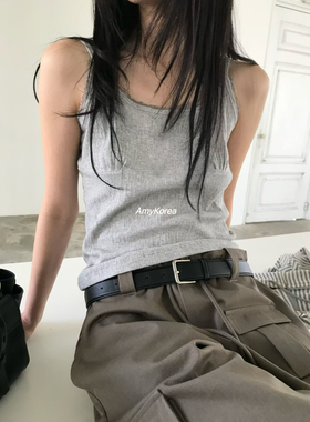 aube Amy韩代 26早春 东大门 肌理感蕾丝 吊带背心 洋气纯色 百搭