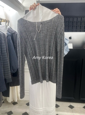 eter Amy韩代 25fw 东大门 薄款套头长袖针织衫 系带针织半身长裙