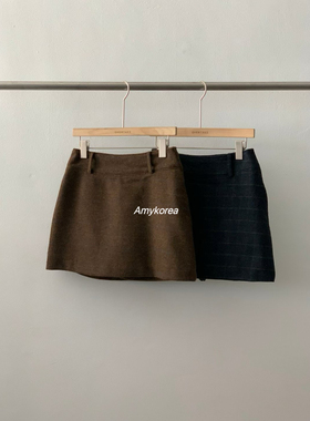 OVERTAKE Amy韩代 25fw 东大门 洋气格子短裙 半身裙内衬裤百搭