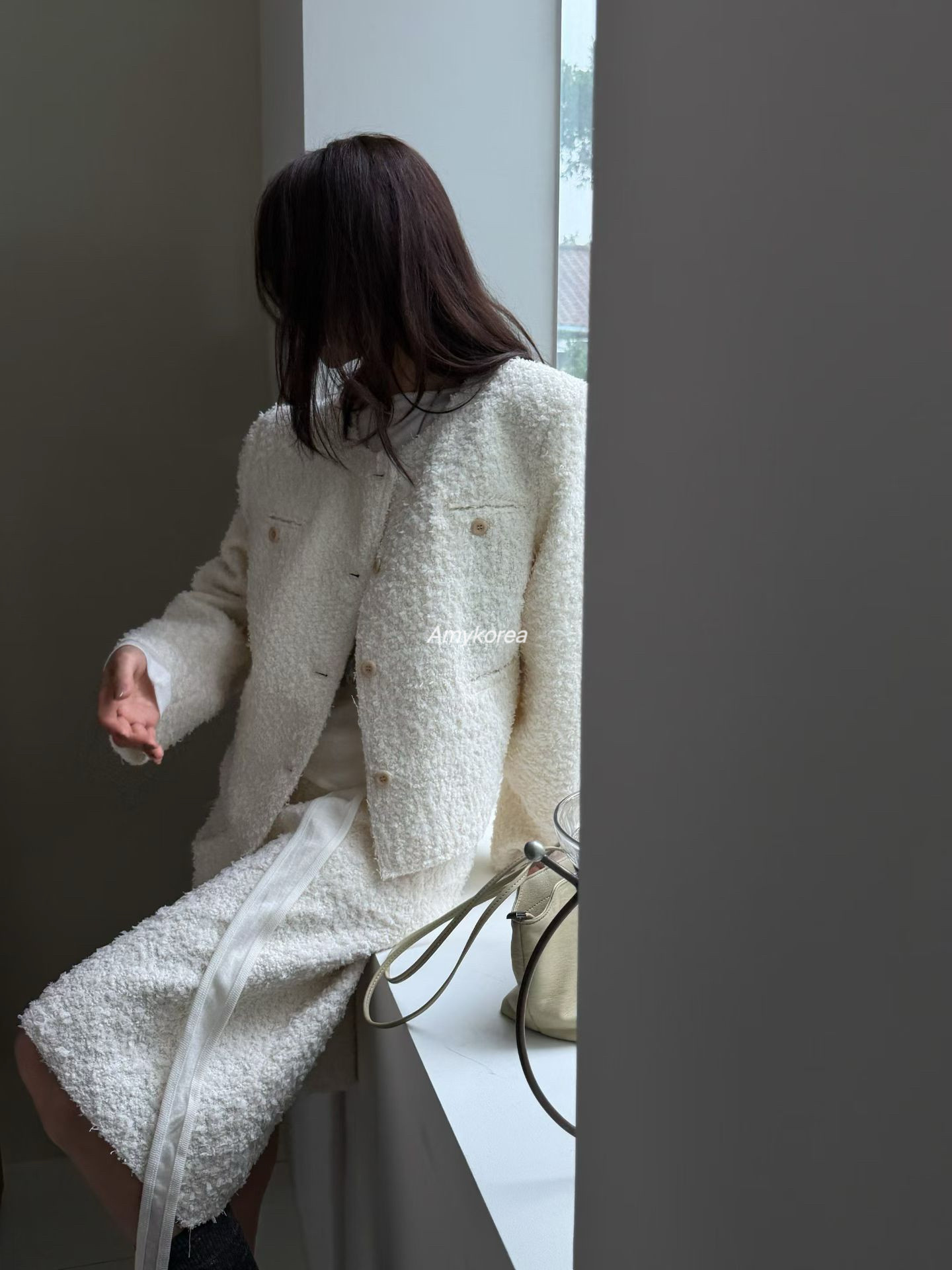 better Amy韩代 26早秋 东大门 小香风 粗花呢 短款外套 气质百搭