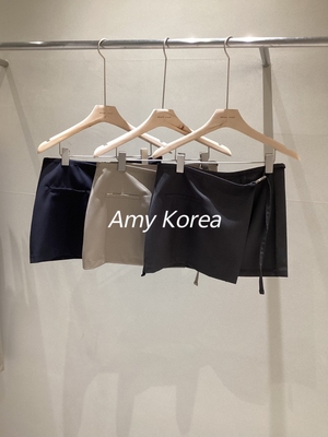 黑现~nearleap Amy韩代 25ss 东大门 洋气时尚 纯色短裙屁帘 叠穿