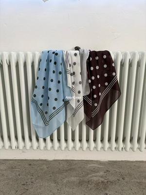 atmosphere Amy韩代 26早春 东大门 拼色圆点 丝巾围巾洋气百搭