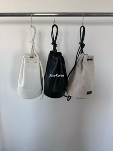 tempting Amy韩代 26早春 东大门 时尚纯色双肩背包 随性百搭