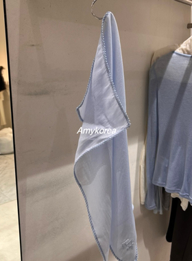 tempting Amy韩代 25fw 东大门 刺绣花边 三角围巾/裙帘两用