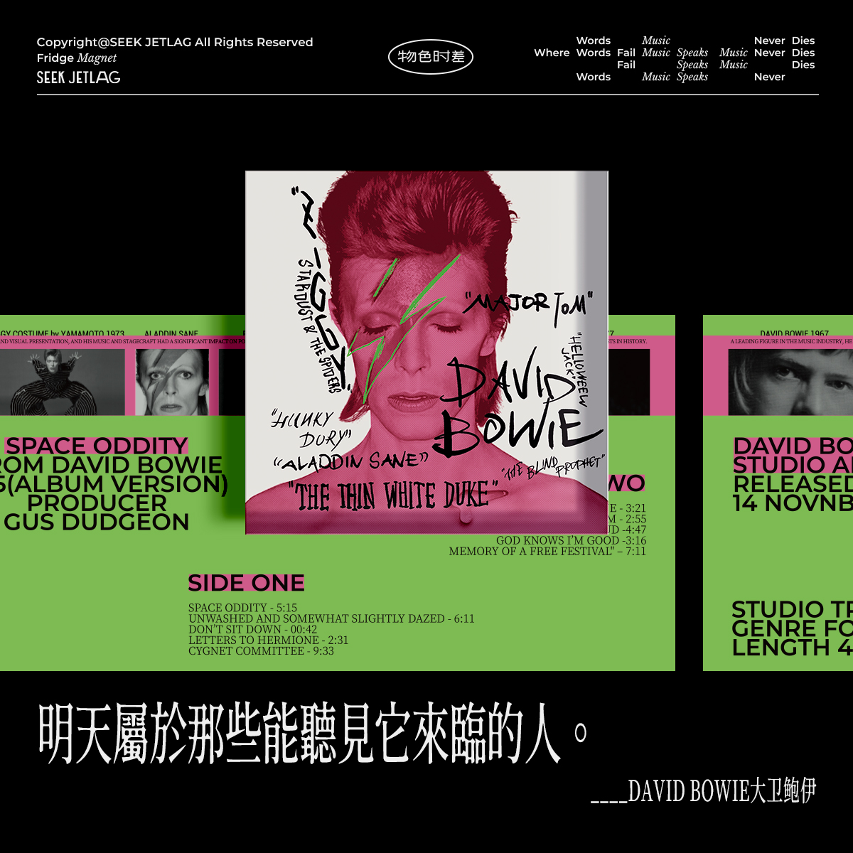 物色时差DavidBowie冰箱贴