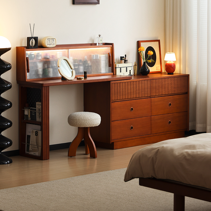 小万家具梳妆台斗柜一体复古