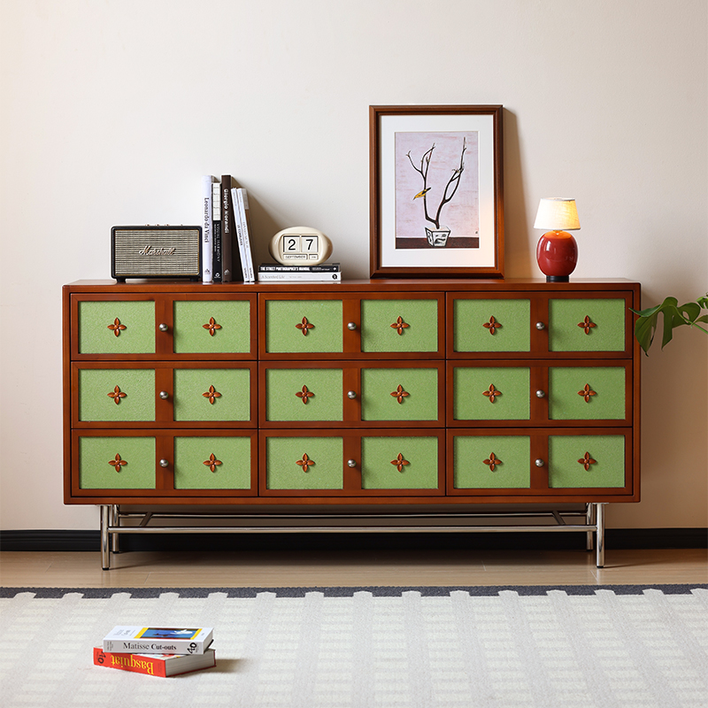 小万中古鎏金现代轻奢卧室九斗柜