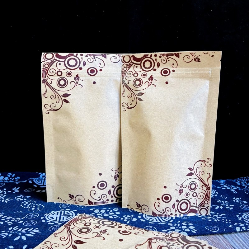 100克牛皮纸袋印花镀铝不透明袋200克年货糖果饼干红枣瓜子包装袋