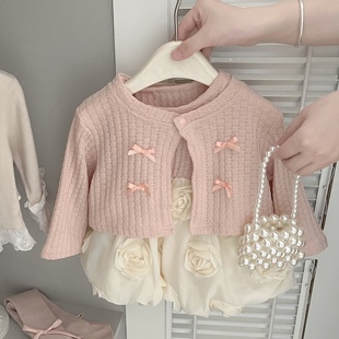 女童裙子春秋季套装女宝宝衣服春装洋气幼儿连衣裙春款婴儿公主裙