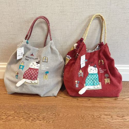 日本kusuguru新款刺绣手提包