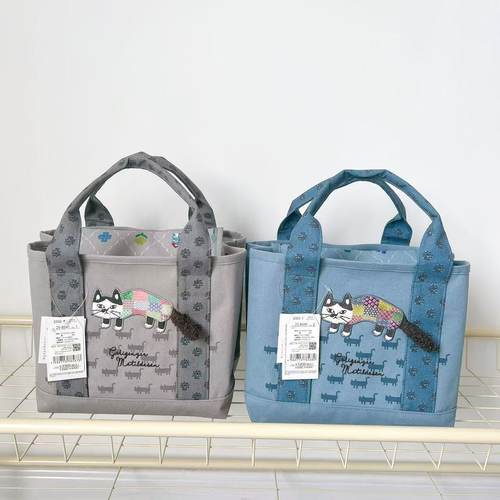 日本Kusuguru刺绣爬猫手提包多用