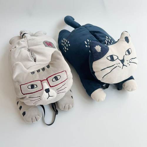 日本Kusuguru刺绣猫咪纸巾盒