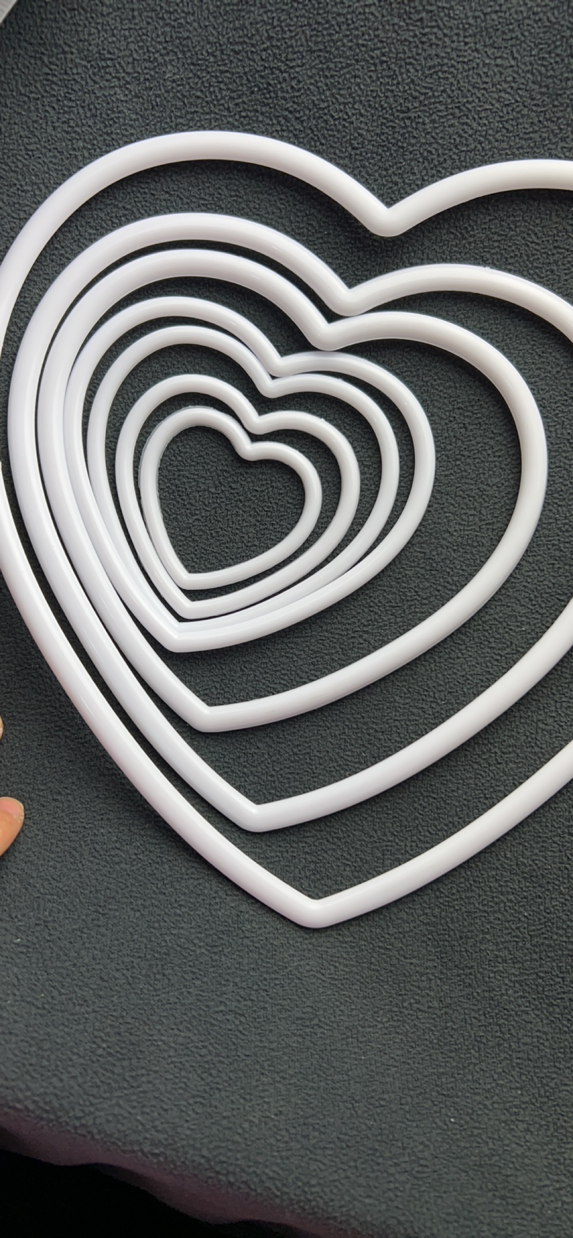 捕梦网爱心圈 白色手工编织diy材料塑料圈车挂件编织