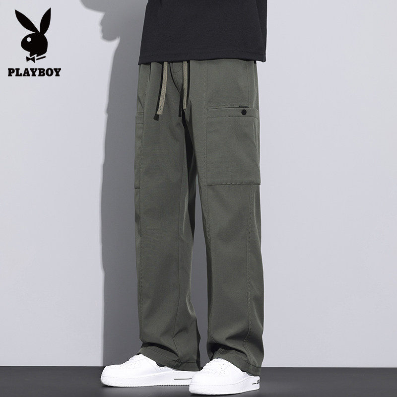 花花公子春季美式重磅工装裤男2026新款宽松潮流阔腿百搭休闲长裤,男装,休闲裤,淘宝优惠券,粉丝福利购,淘宝优惠卷