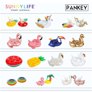 现货 sunnylife 饮料游泳圈  火烈鸟天鹅西瓜菠萝火烈鸟和椰子树