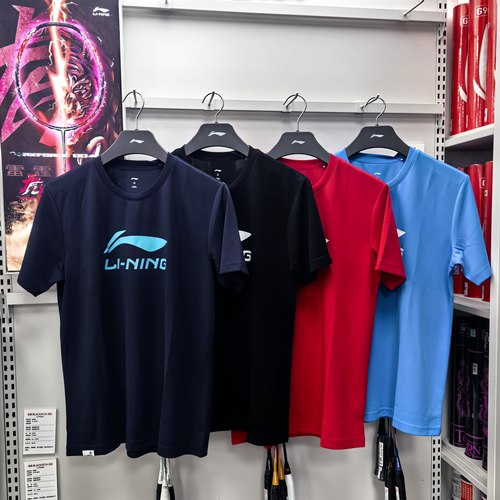 羽毛球速干圆领短袖ATSU493李宁