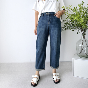 女裤 萝卜裤 显瘦蓝色薄款 子夏天 胖mm裤 哈伦牛仔裤 大码 女2025夏季