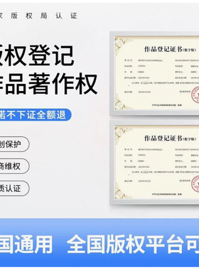 江苏省版权登记著作权美术作品著作音乐视频logo图片服装文字ip
