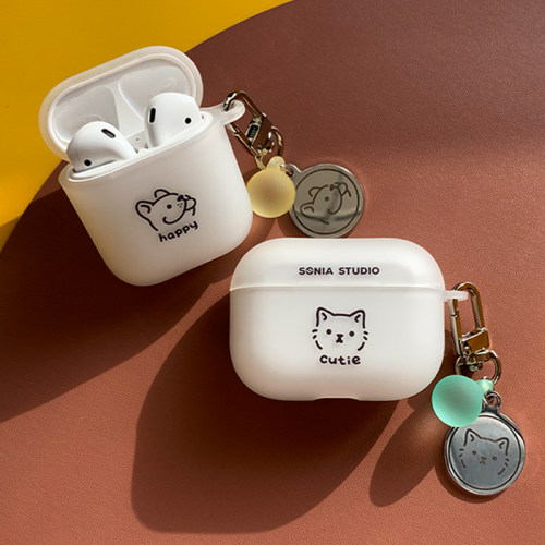 原创磨砂耳机壳TPU半透明airpods