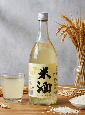 金丹阳江南物语桂花米酒720ml装玻璃瓶装甜米酒低度数米酒0.5度