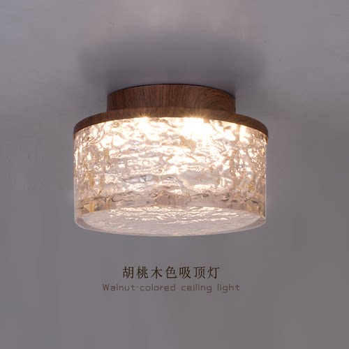 喜旺莱中古风玄关金箔树脂吸顶灯