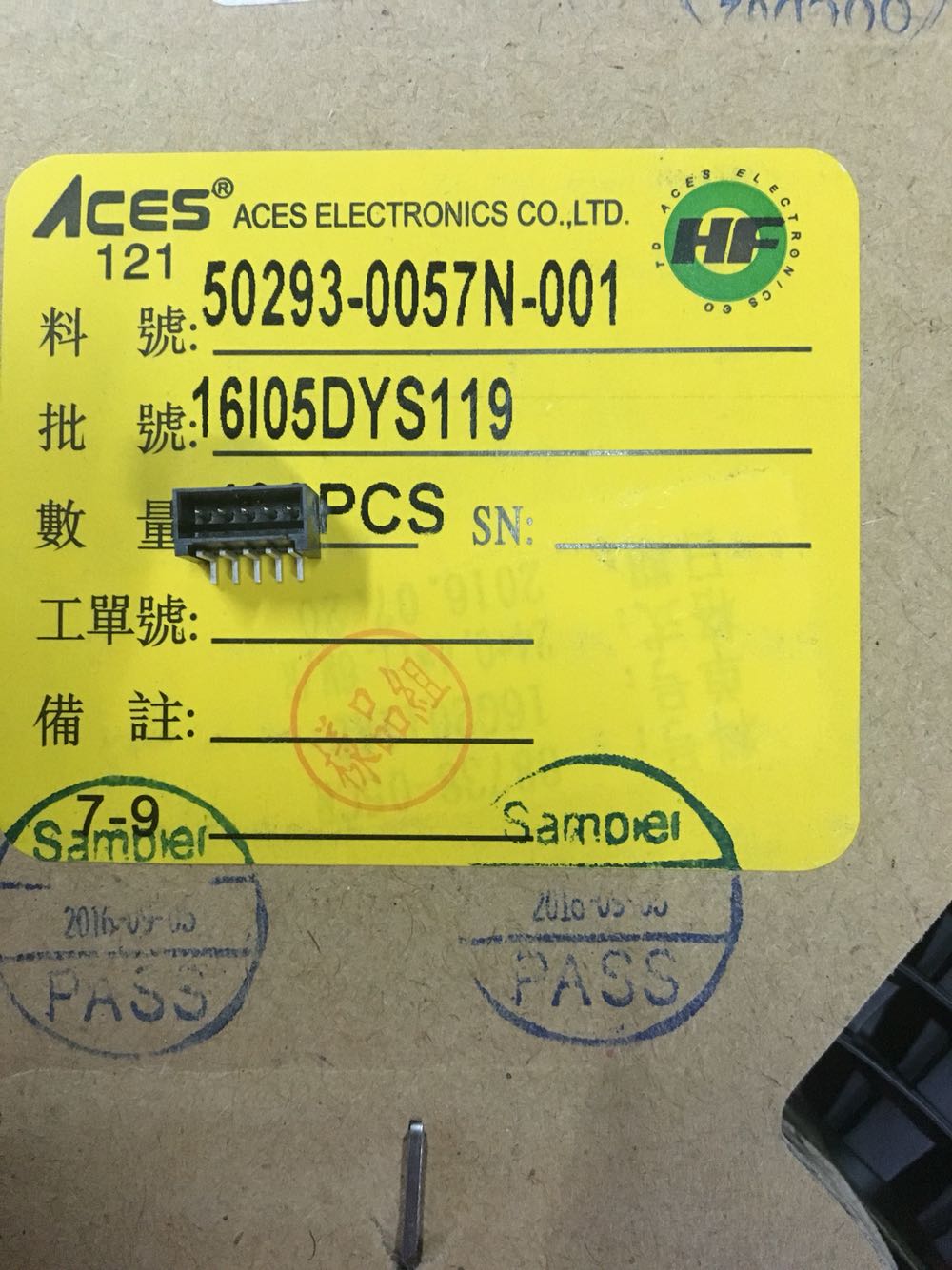 50293-0057N-001aces宏致 5pin 贴片 连接器