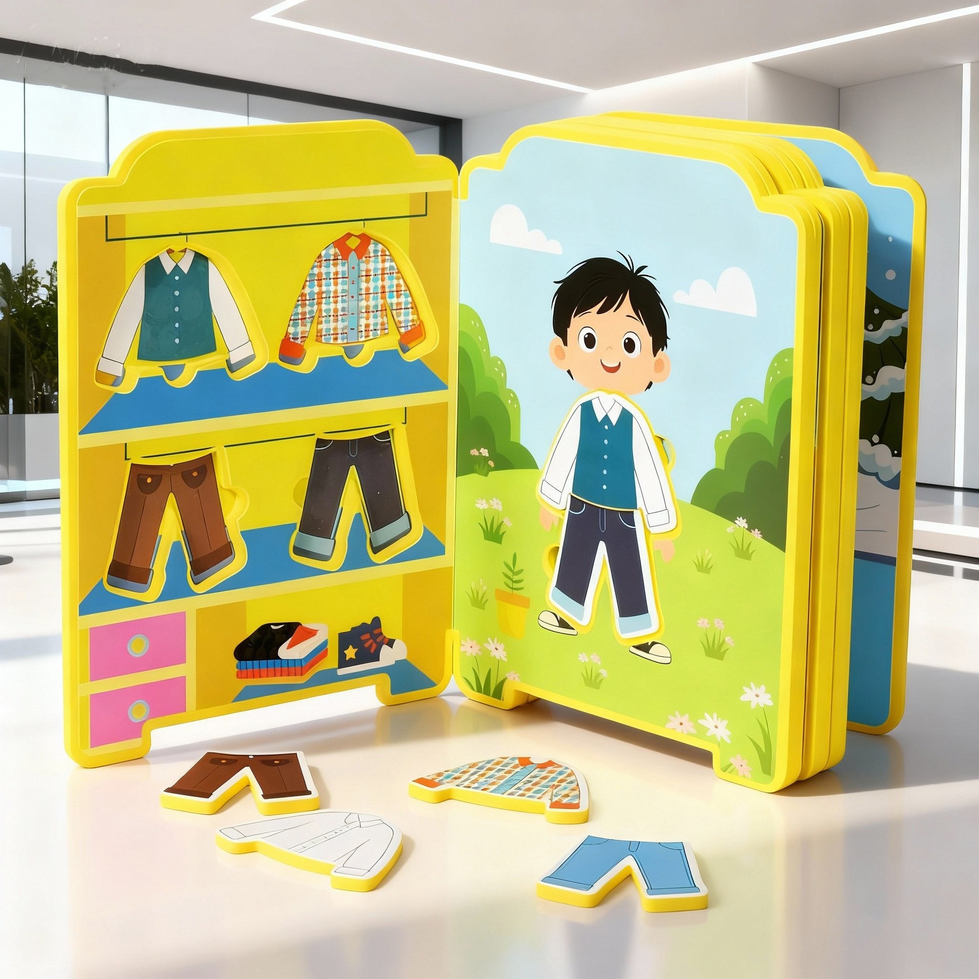 EVA穿衣换衣换装拼图安静书忙碌书 手眼动作协调儿童早教益智玩具