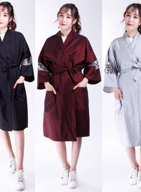 理发店客服美发客袍剪发和服发廊染发顾客服防水理发衣围布包邮