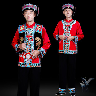 速发少数民族服装男苗郎瑶出服云南贵州演族侗族盛装新族彝族衣服