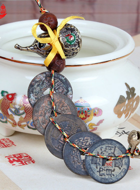 速发钱五铜铜葫芦挂摆清代仿钱币五钱 铜钱件件葫芦