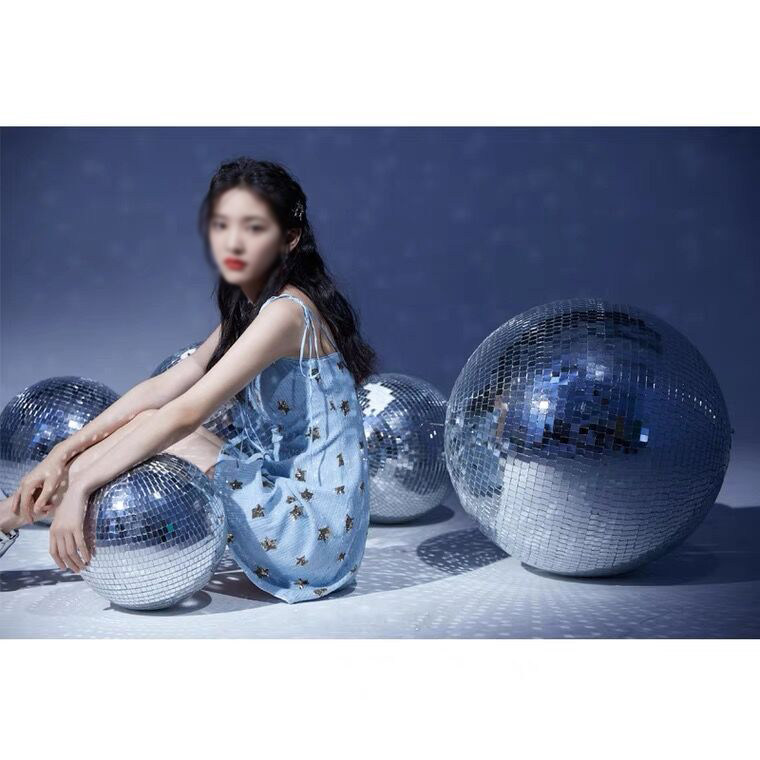 速发拍照亮镭射球 酒吧 迪 反光球 舞台 玻璃球 V蹦片球道具