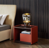 意式 轻奢床头柜设计师样板房卧室床边柜北欧简约现代收纳柜