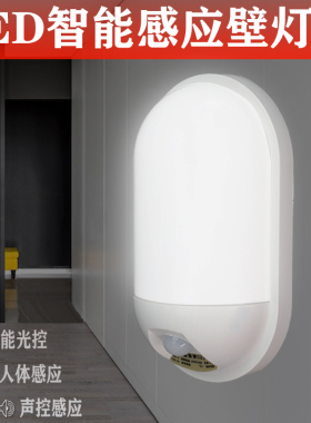 人体感应壁灯智能消防应急灯led声光控灯家用楼道通道走廊壁灯