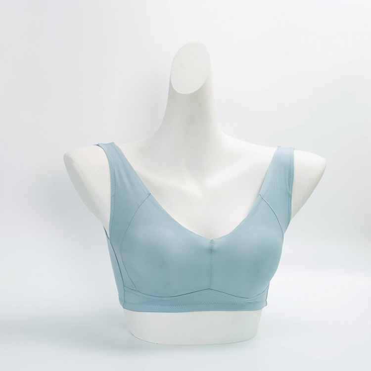 无痕无钢圈养护纯色舒适V领文胸