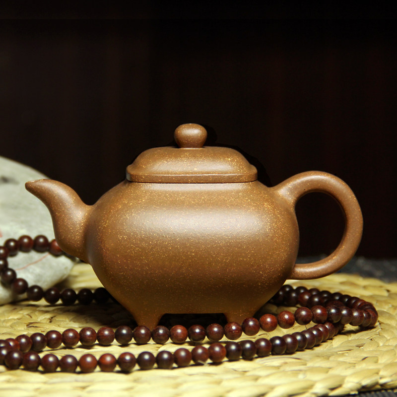 宜兴紫砂壶茶壶名家吴竹霞原矿老金段泥全手工大容量360cc传炉壶