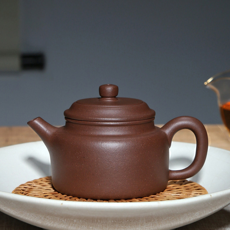茗壶轩宜兴紫砂壶纯手工壶泡茶壶纯原矿底槽青吴娟华170CC德钟壶
