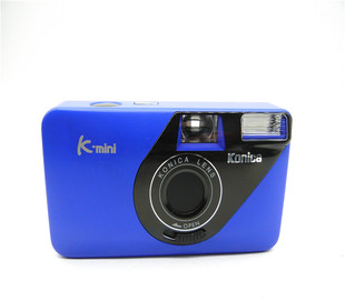 柯尼卡k-mini傻瓜胶卷照相机全自动胶片机蓝色收藏使用都可以