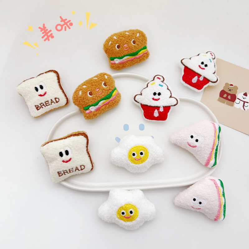 小樱桃毛绒辅料胸针diy