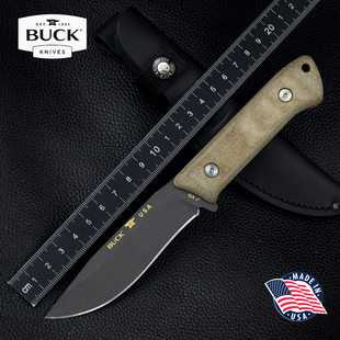 美国进口正品BUCK巴克104户外弹簧钢野营生存防身装备便携小直刀