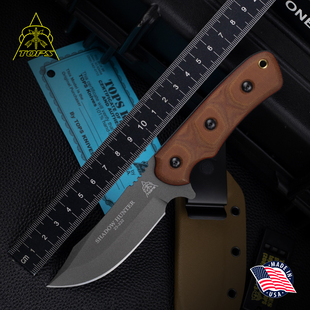 美国进口TOPS托普斯SWHR-01暗影猎人户外多功能战术生存直刀便携