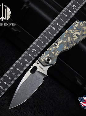 美国Strider挺进者2025刀展定制款SNG户外全钛柄多功能战术折叠刀