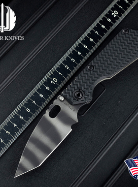 美国Strider Knives挺进者刀展限定款SNG虎纹迷彩战术生存折叠刀