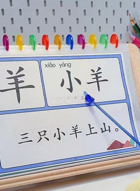 幼儿识字卡洪恩识字同步大字拼音版认字卡片宝宝早教神器幼儿园