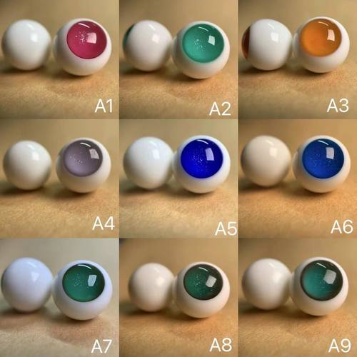 bjd精品6分娃娃玻璃眼珠14mmdiy