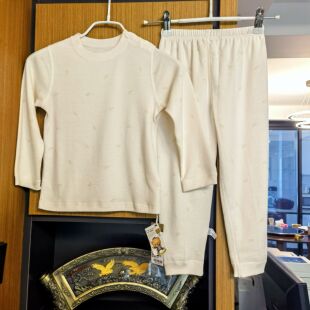 清仓正品心适贝贝儿童秋冬棉毛衫百分百纯棉套装双层宝宝秋衣秋裤