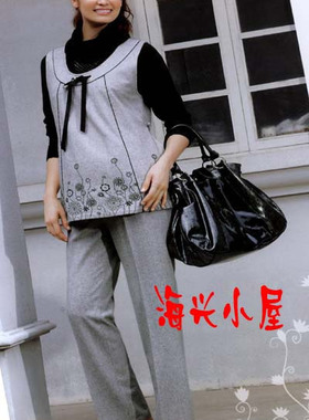 孕妇装-今生宝贝L码灰色孕妇裤-孕妇休闲裤3108