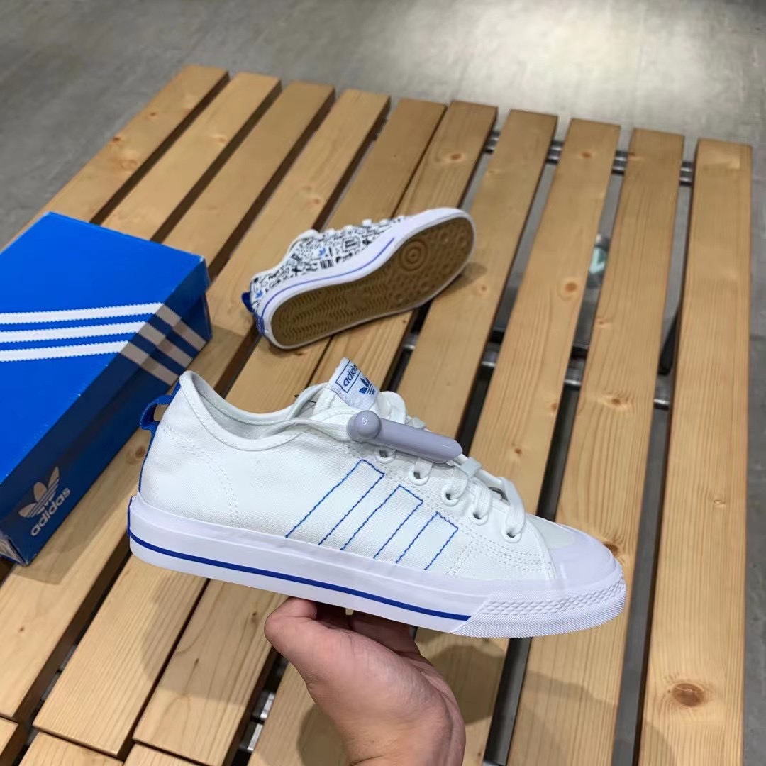 adidas三叶草男女鞋秋NIZZA RF轻便透气小白鞋休闲帆布板鞋FY3090-封面